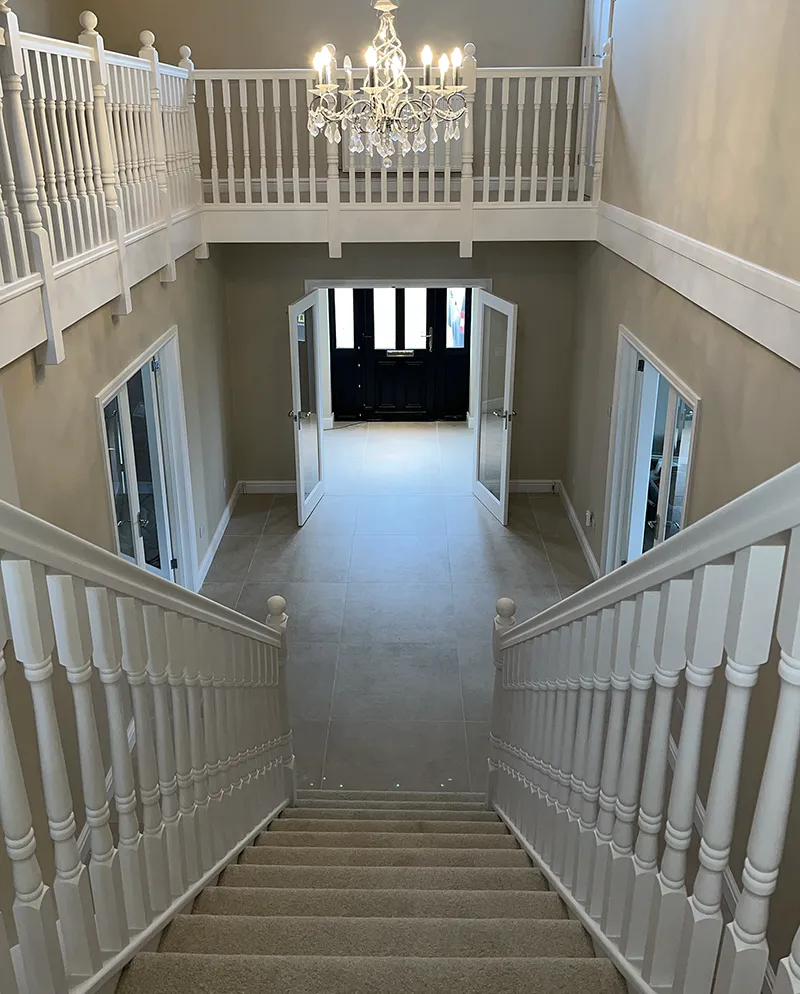Freshly painted hall and staircase